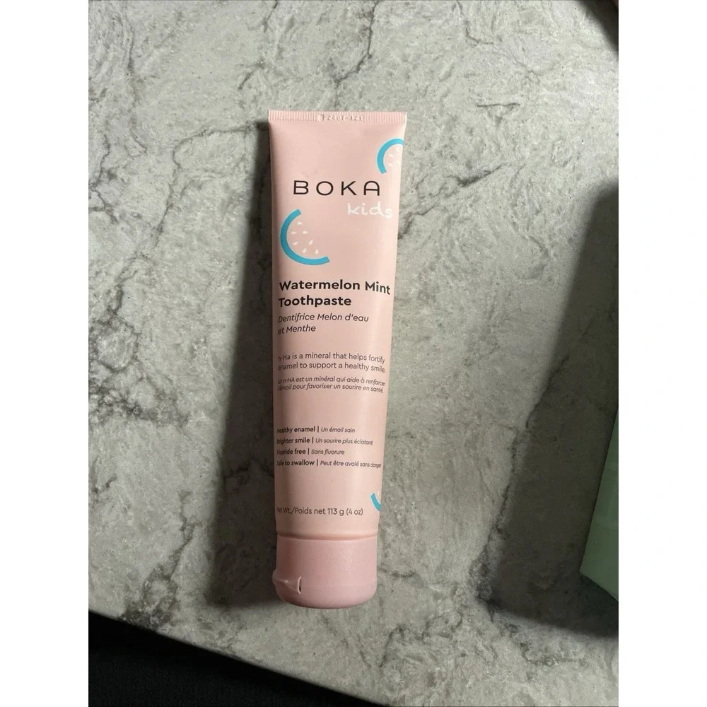 Boka Kids Fluoride Free Toothpaste Hydroxyapatite‎ Watermelon Mint 4 oz EXP 7/27
